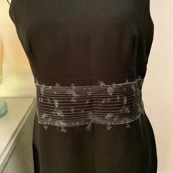 VINTAGE CASUAL CORNER BLACK EVENING DRESS SIZE 10 - Picture 11 of 15